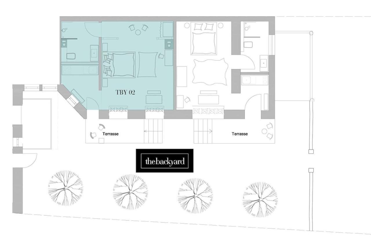 Exklusive Designferienwohnung The Backyard Tby 02 トリーア エクステリア 写真
